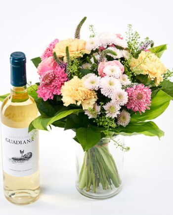 Mors Dag Buket Med Hvidvin Send Blomster Med Bloomit