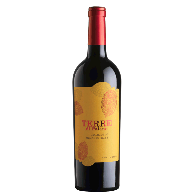 Rødvin Terre Faiano Primitivo øko Italien