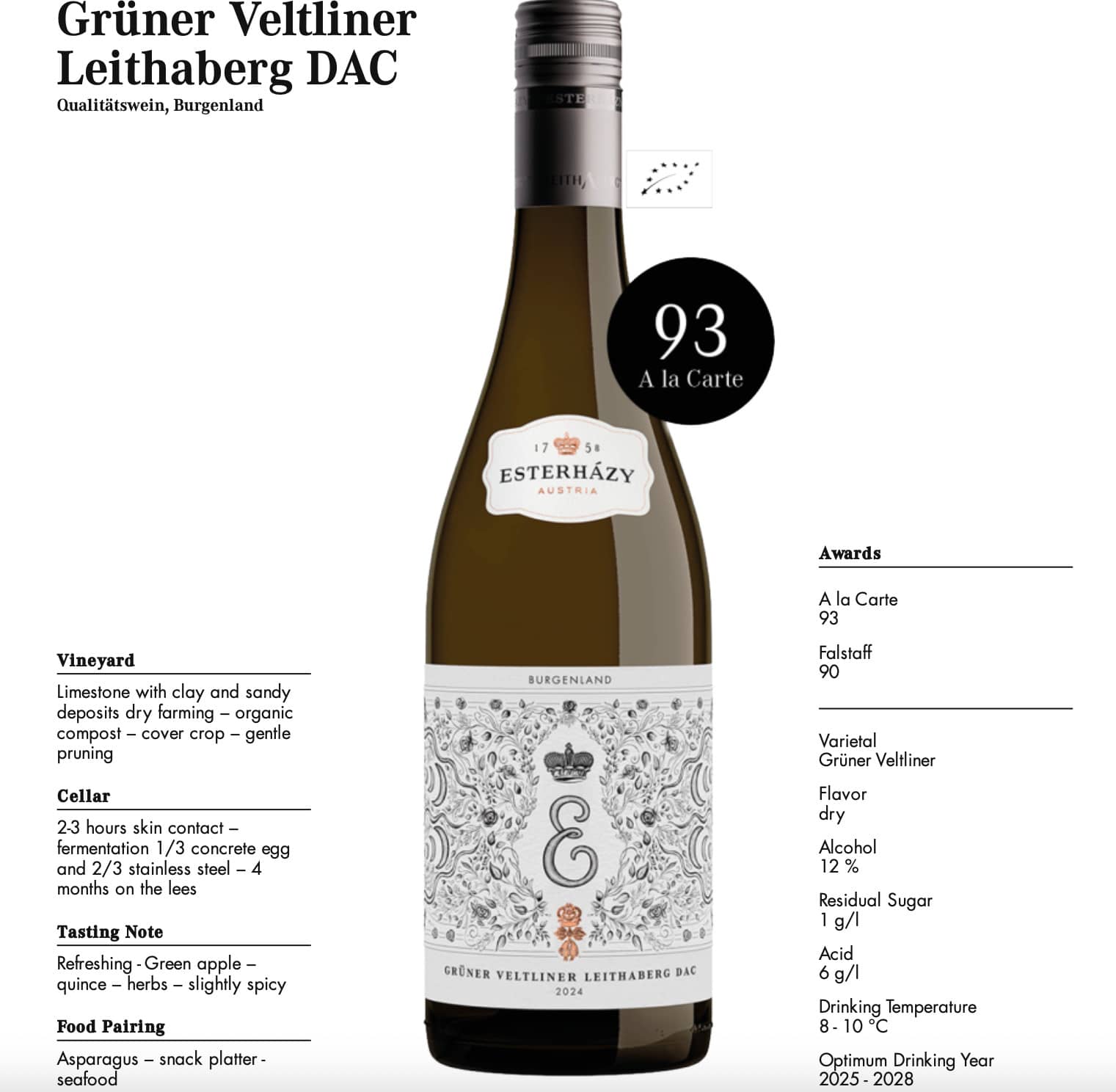 Schloss Esterhzy Grner Veltliner Leithaberg 2024