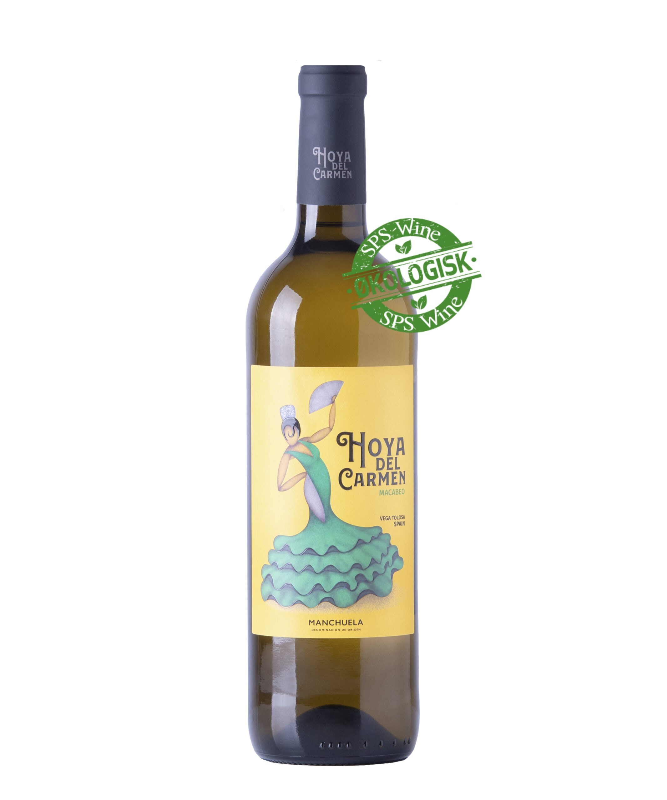 Hoya Del Carmen Macabeo Hvidvin økologisk Vegansk Manchuelo Spanien