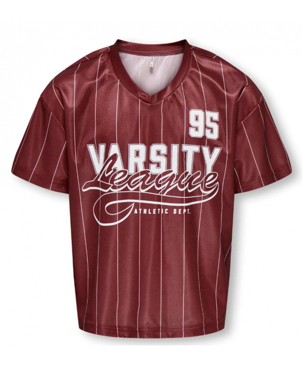 Kids Only Sporty Shirt Med Hals Cabernet League Til Piger