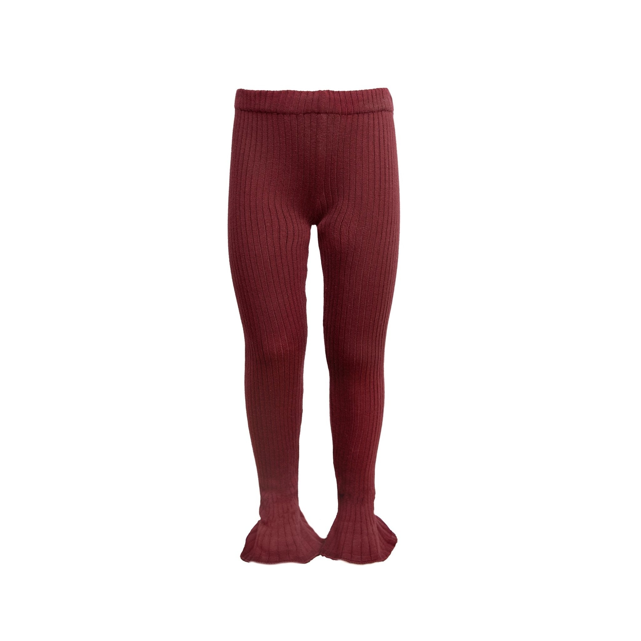 Tilde Strikkede Leggings Med Svaj Cabernet